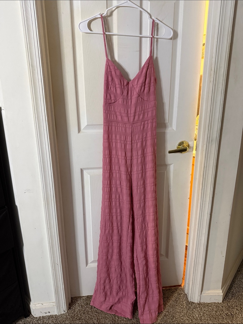 Women’s Rose Pink Wide-Leg Jumpsuit